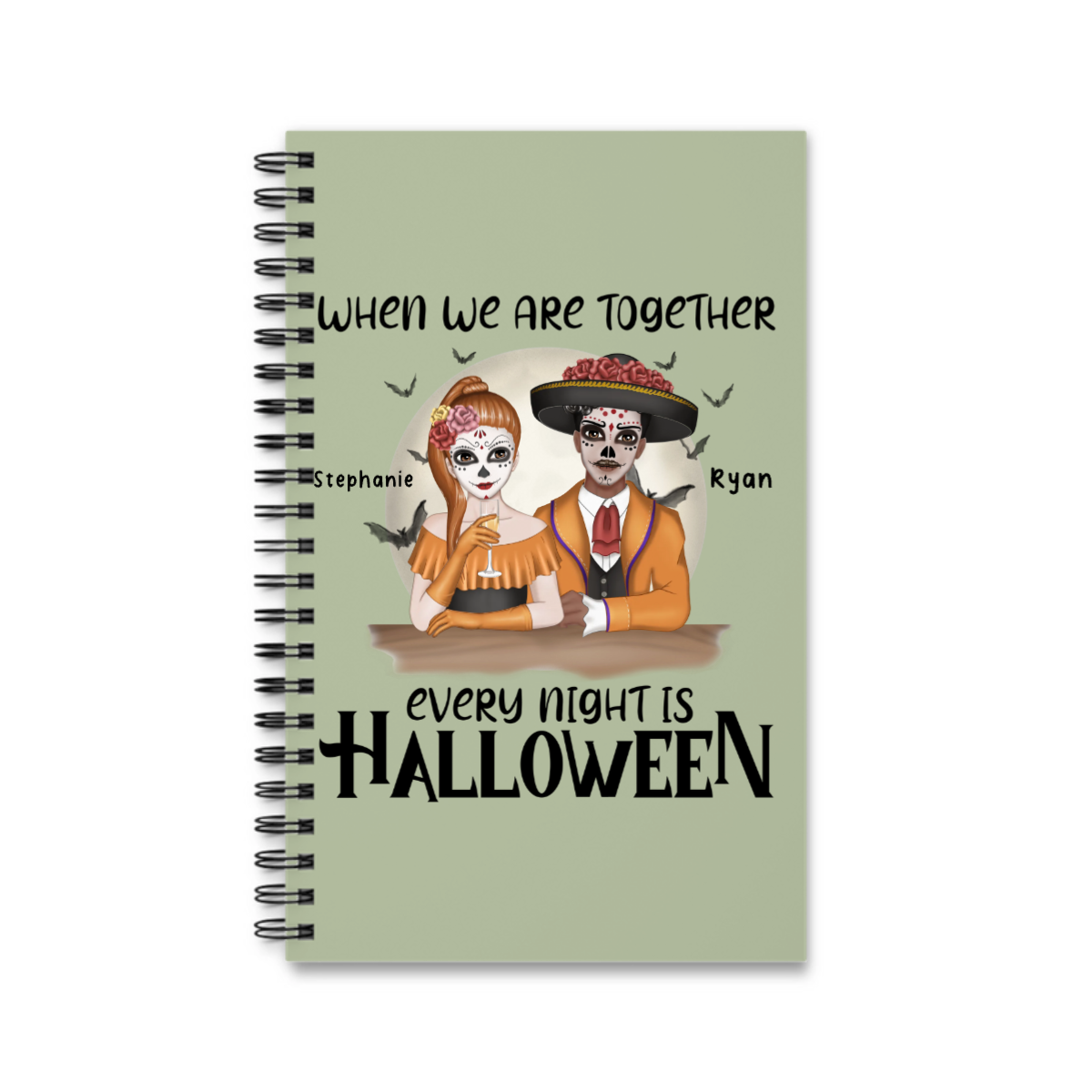 Jede Nacht ist Halloween Spiralnotizbuch