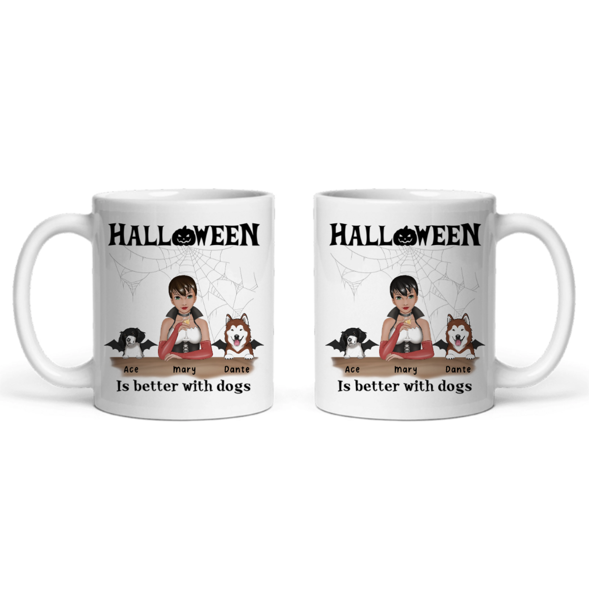 Halloween ist besser mit Hunden Keramiktasse