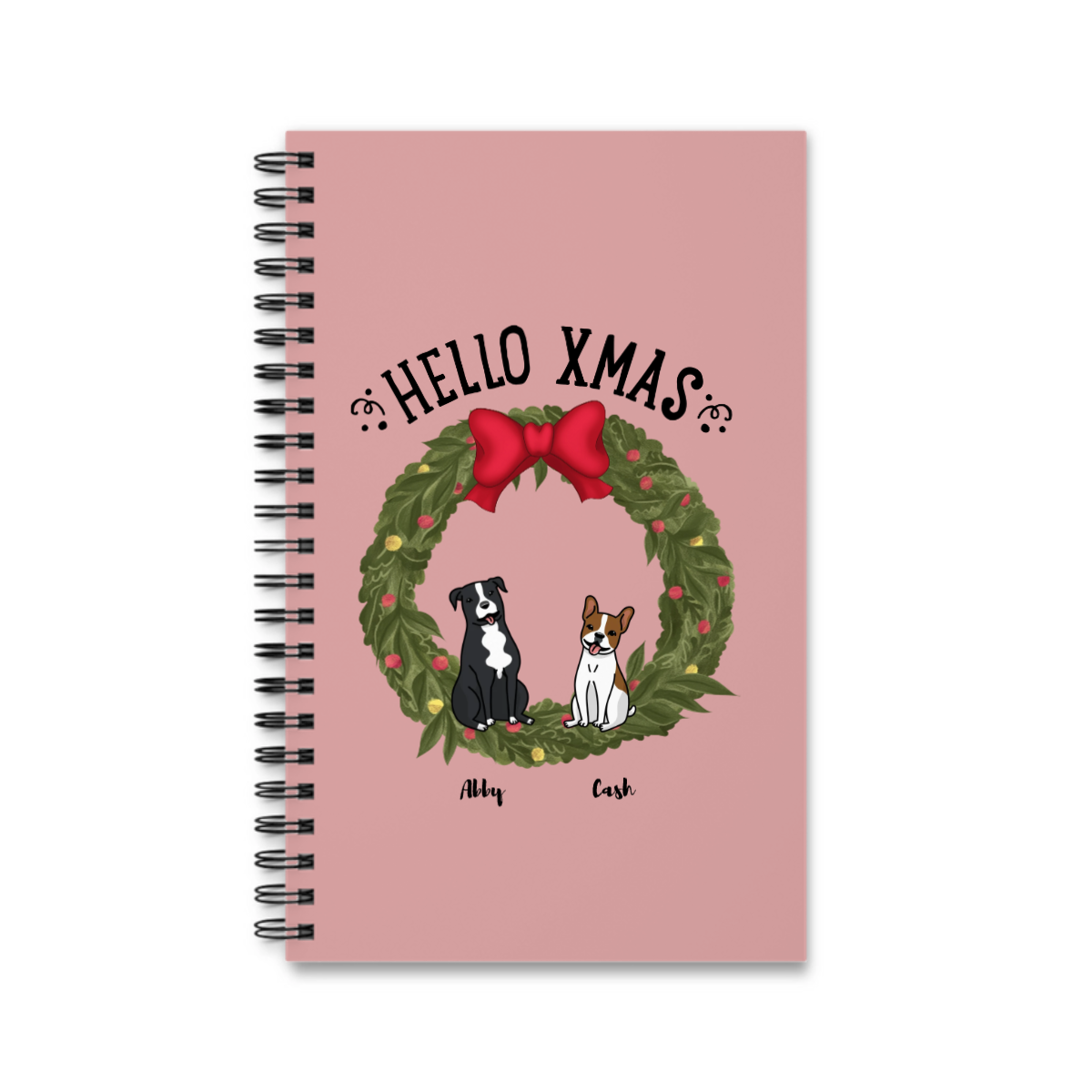 Hallo Xmas Weihnacht Spiralnotizbuch