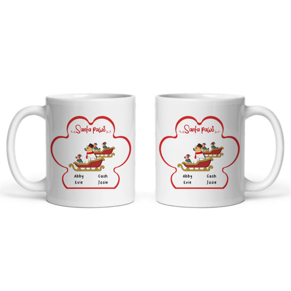 Weihnachtspfoten Keramiktasse