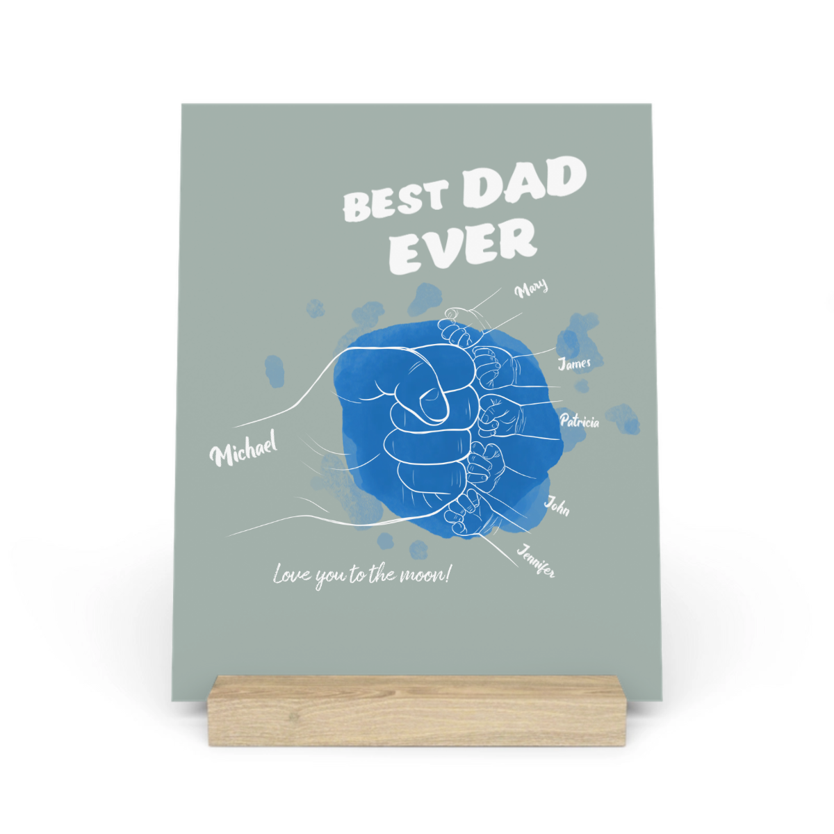 Bester Papa aller Zeiten Galerietafel mit Ständer