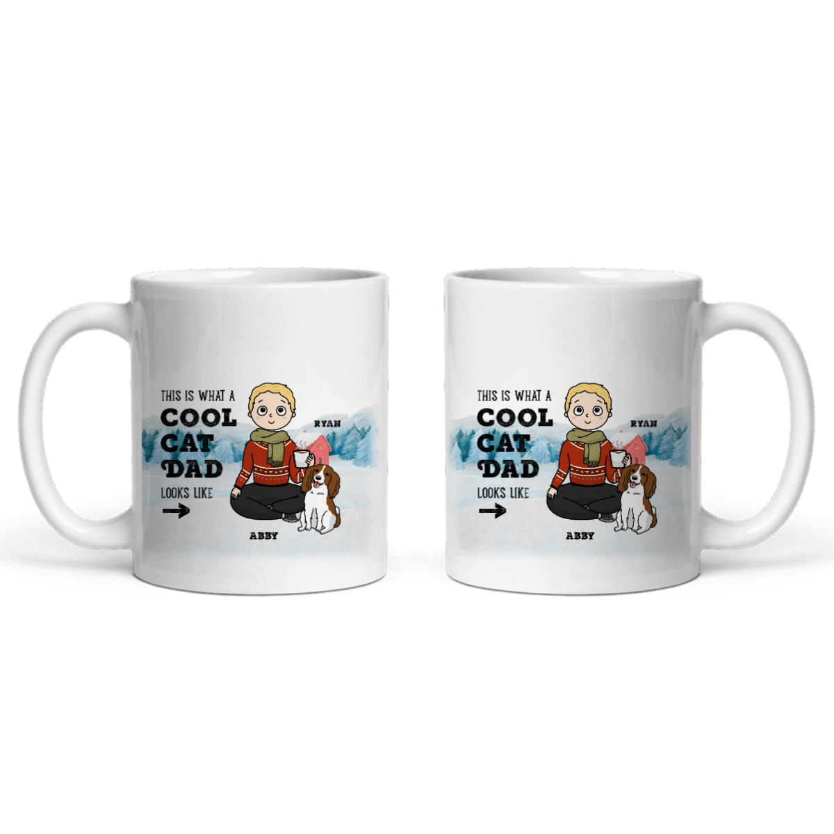 Cooler Haustierpapa Weihnacht Keramiktasse