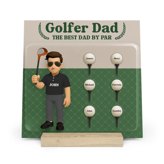 Golfer Papa Galerietafel mit Ständer