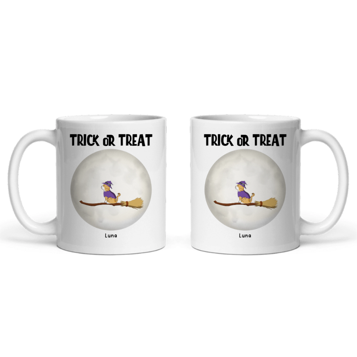 Süßes oder Saures Katzen Halloween Keramiktasse