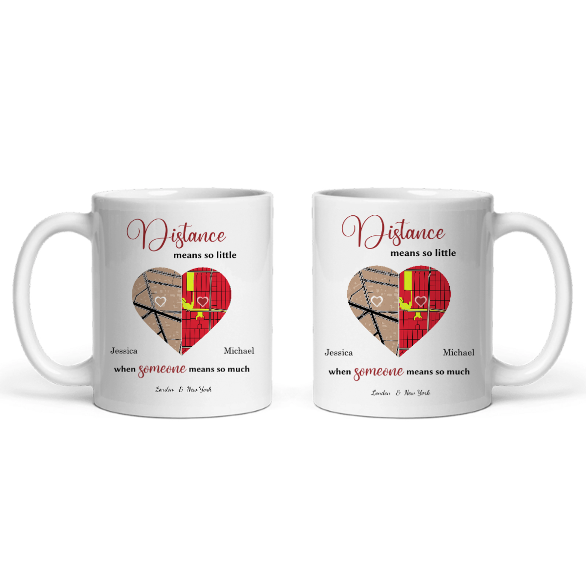 Distanz bedeutet so wenig Keramiktasse