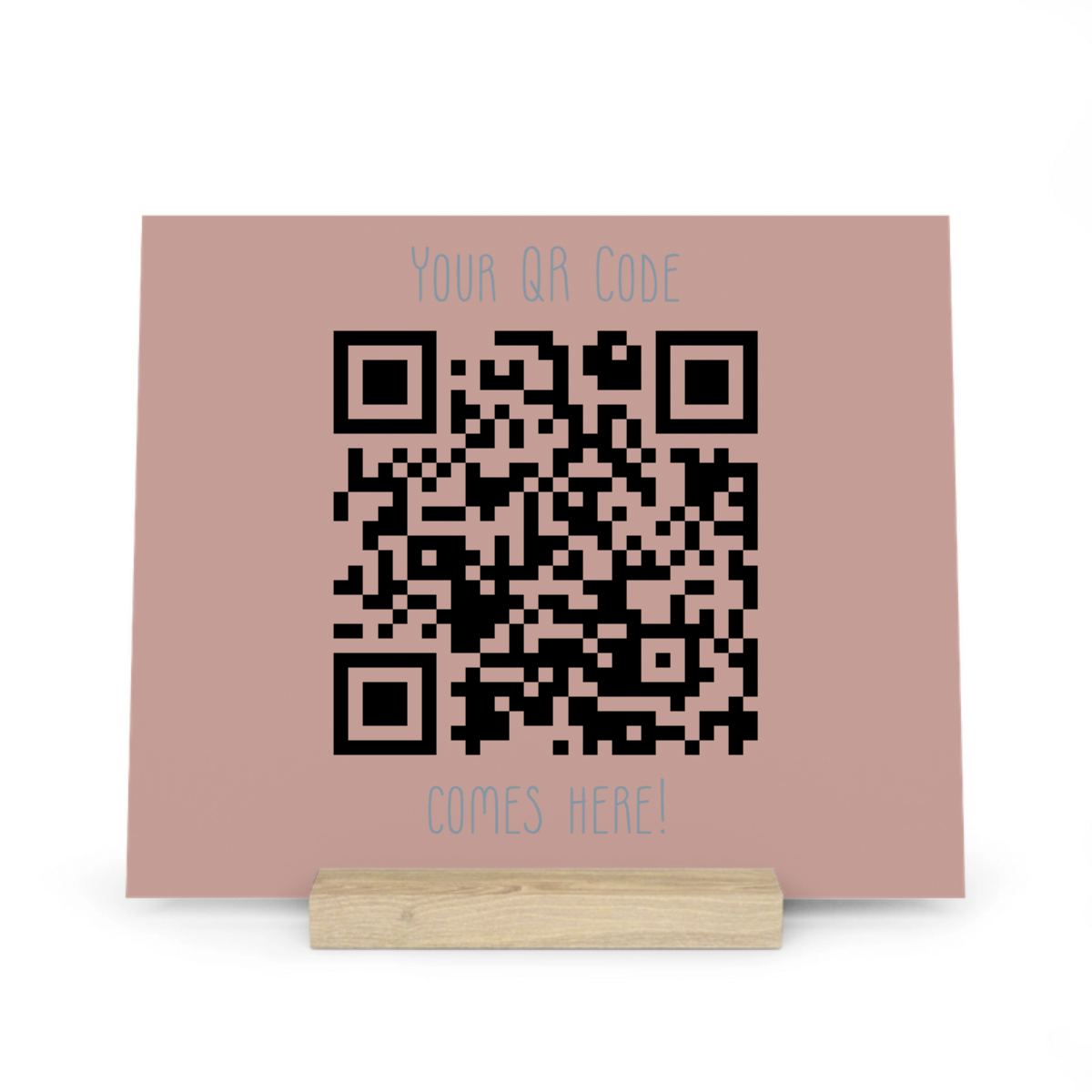 Dein QR Code Galerietafel mit Ständer