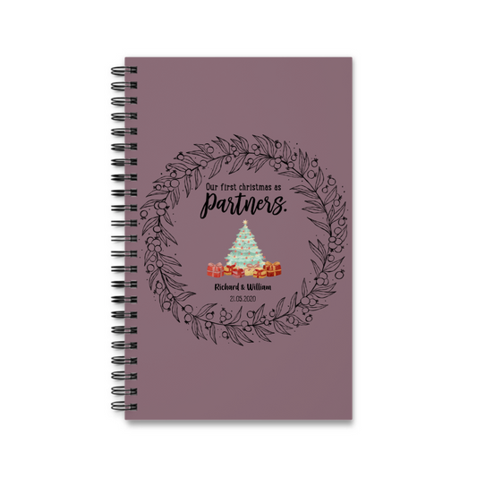 Unser erstes Weihnachten als Partner Spiralnotizbuch