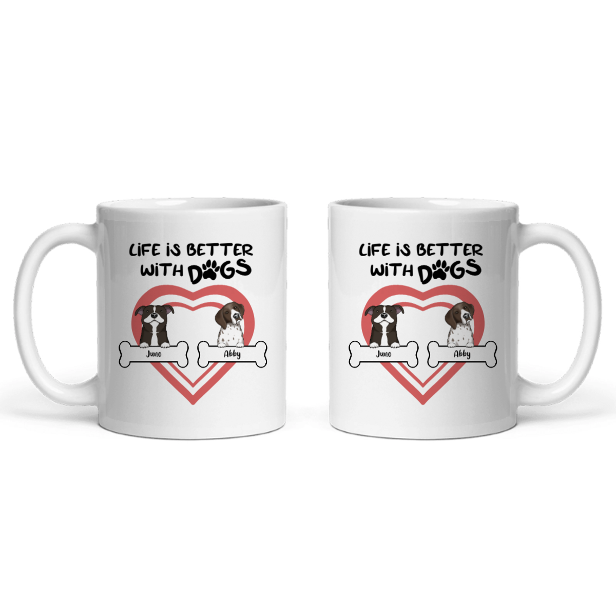 Das Leben ist besser mit Hunden Keramiktasse