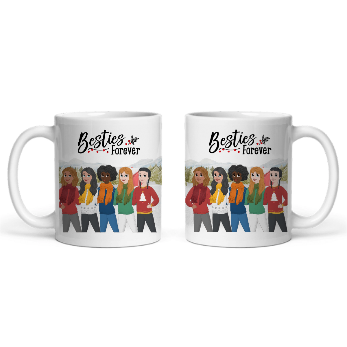 Besties Forever Weihnacht Keramiktasse