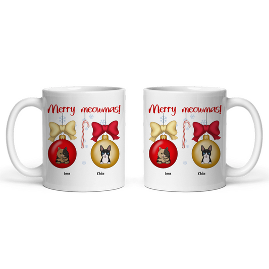 Frohe Meownachten Weihnacht Keramiktasse