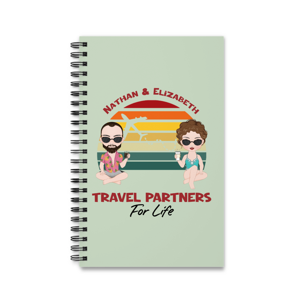 Reisepartner fürs Leben Spiralnotizbuch