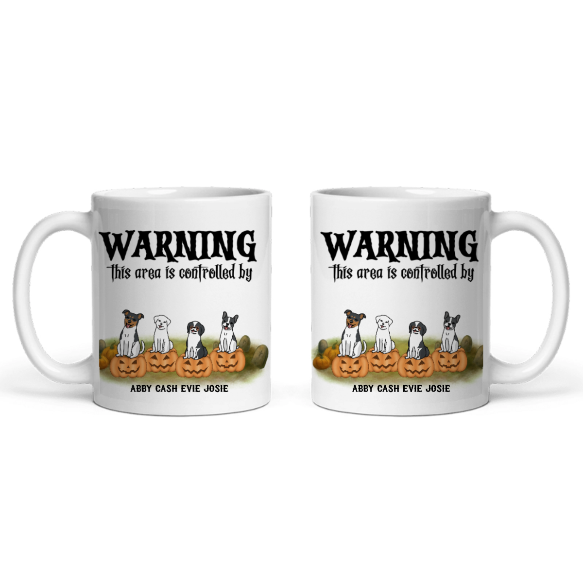 Achtung Bereich kontrolliert Halloween Keramiktasse