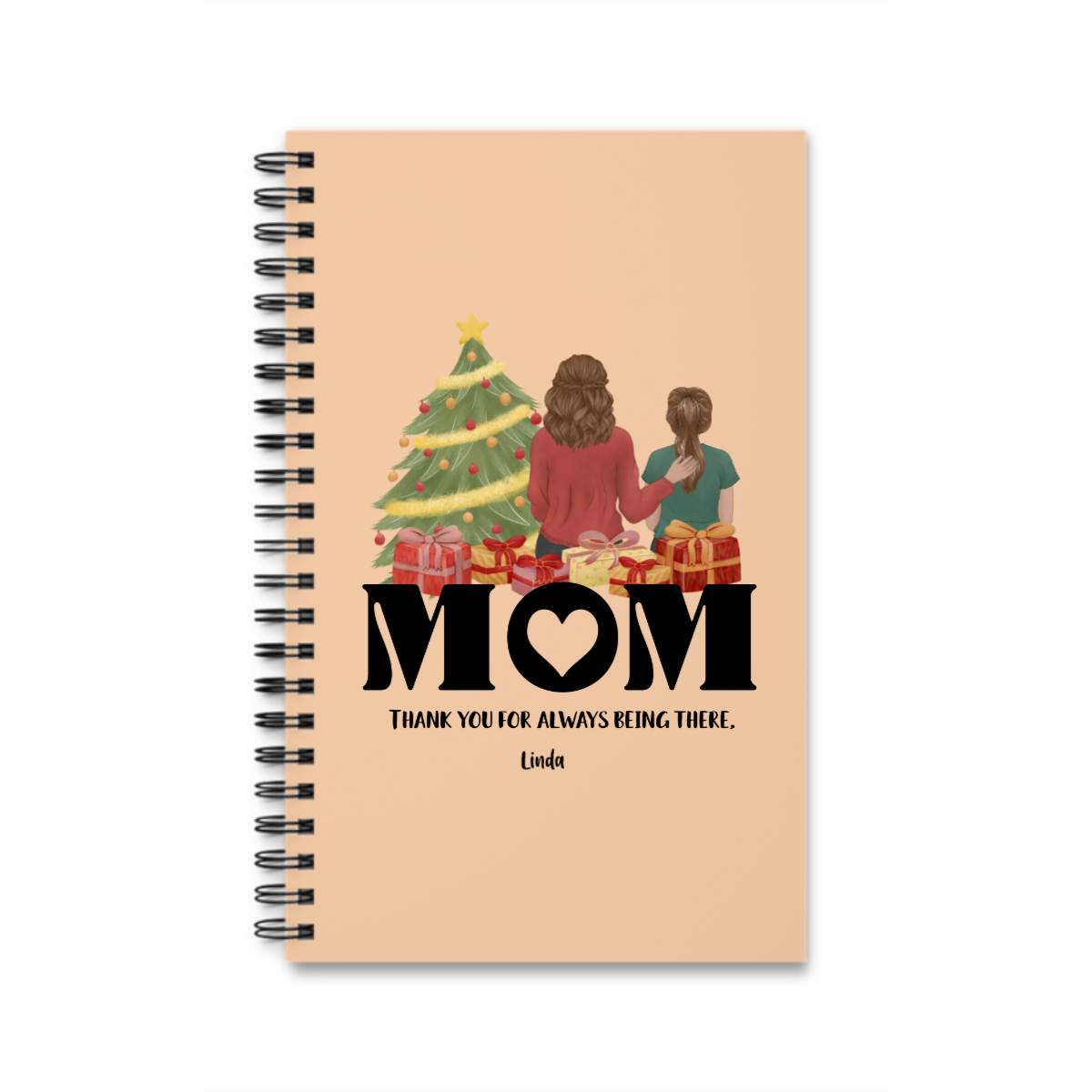 Mama, danke dass du immer da bist Weihnacht Spiralnotizbuch