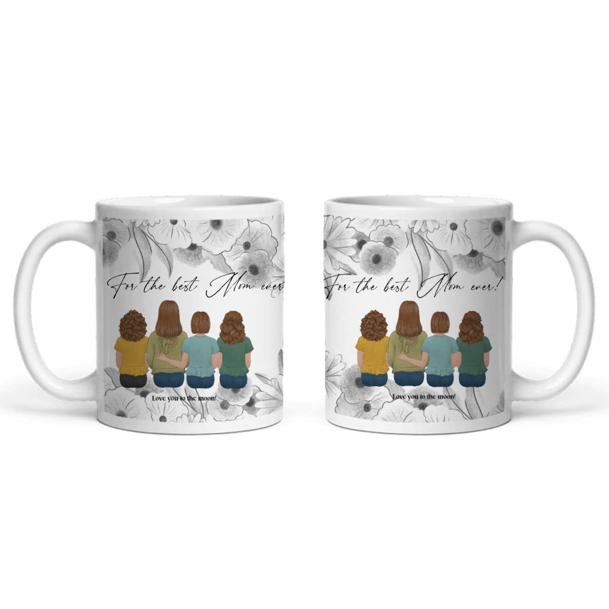 Mutter und Tochter Keramiktasse