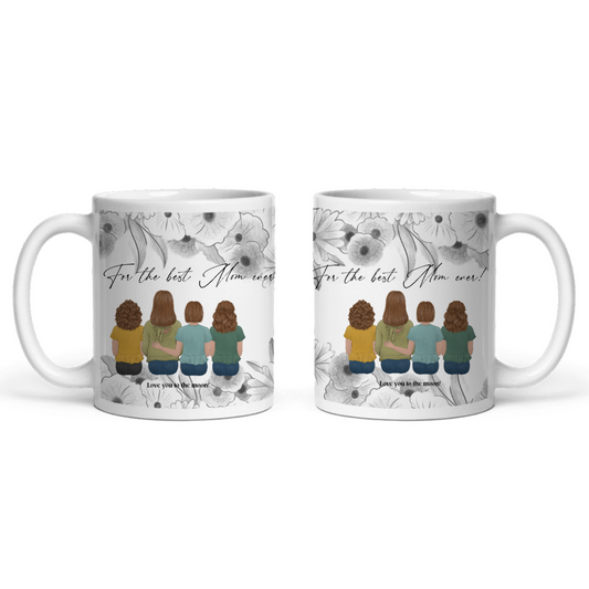 Mutter und Tochter Keramiktasse