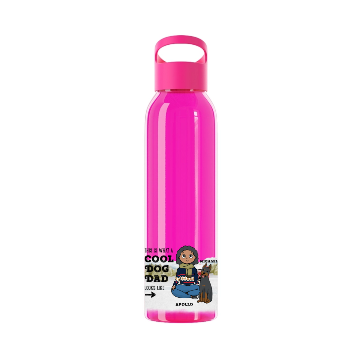 Cooler Haustierpapa Weihnacht Wasserflasche 650 ml