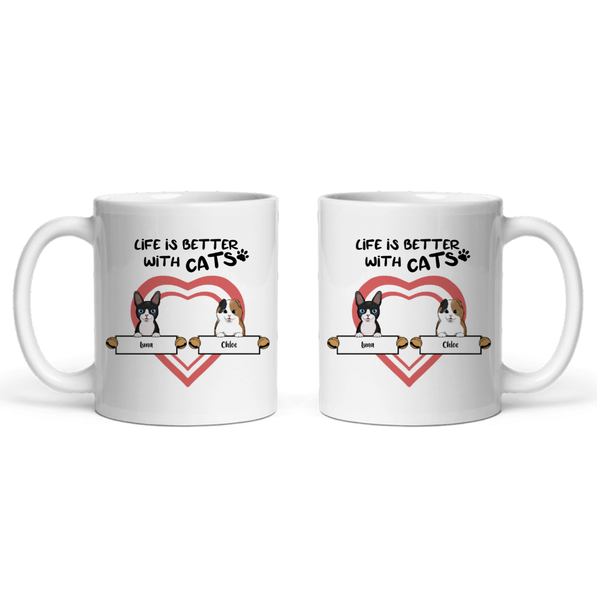 Das Leben ist besser mit Katzen Keramiktasse