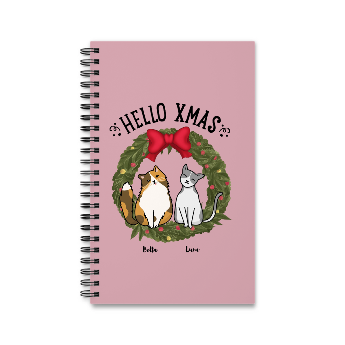 Hallo Xmas Weihnacht Spiralnotizbuch