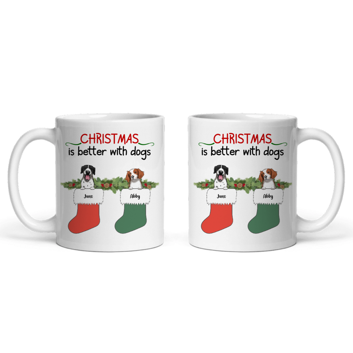 Weihnachten ist schöner mit Hunden Keramiktasse