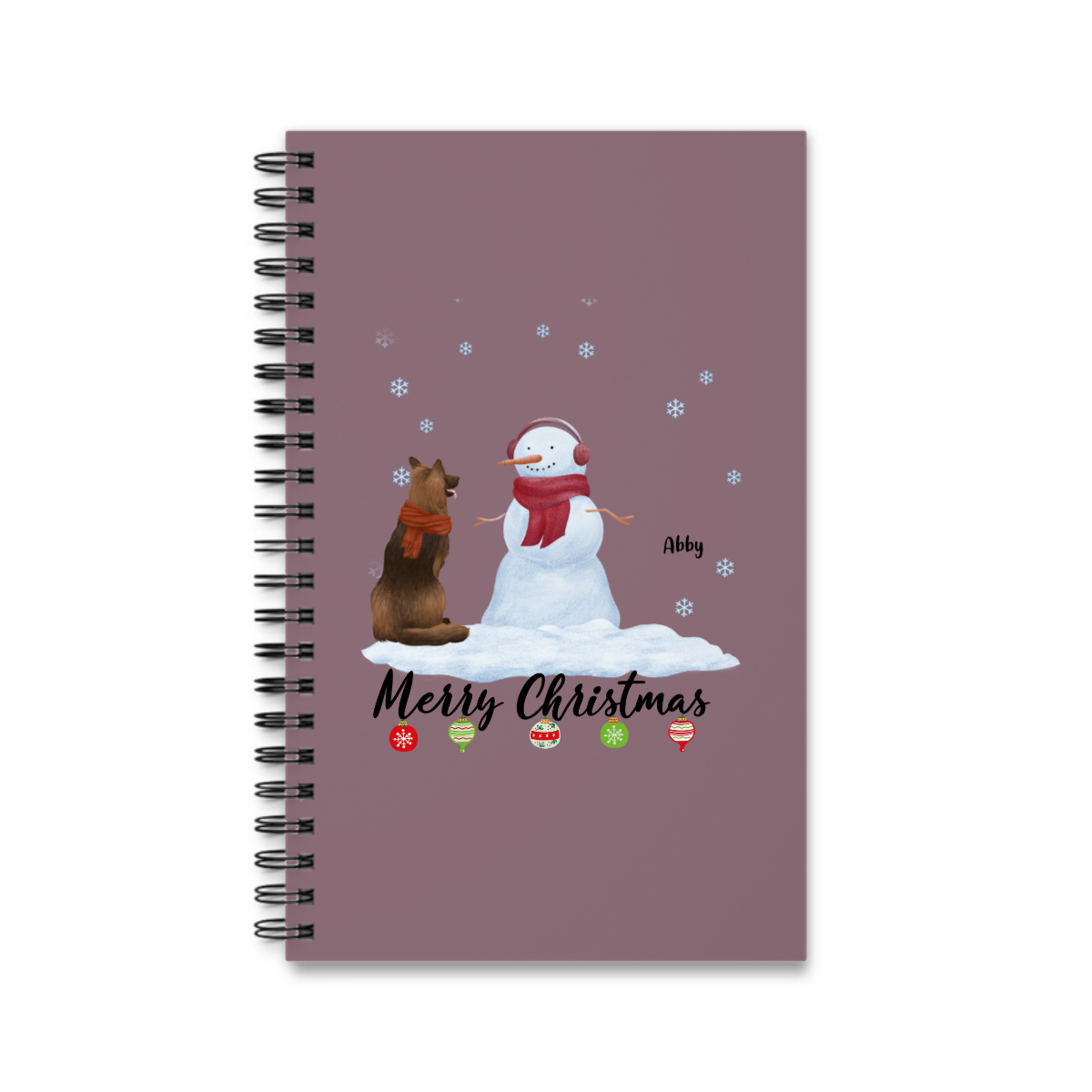 Frohe Haustier Weihnachten Spiralnotizbuch