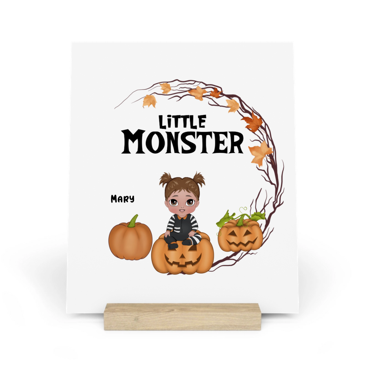 Kleines Monster Halloween Galerietafel mit Ständer