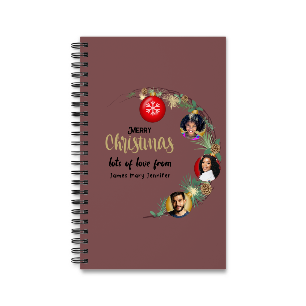 Frohe Weihnachten Spiralnotizbuch