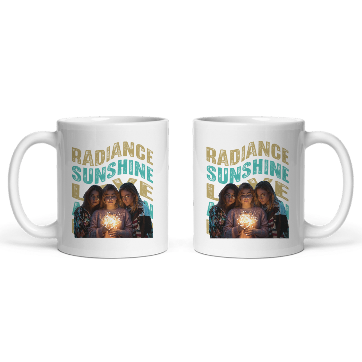 Gebogene Wörter Keramiktasse