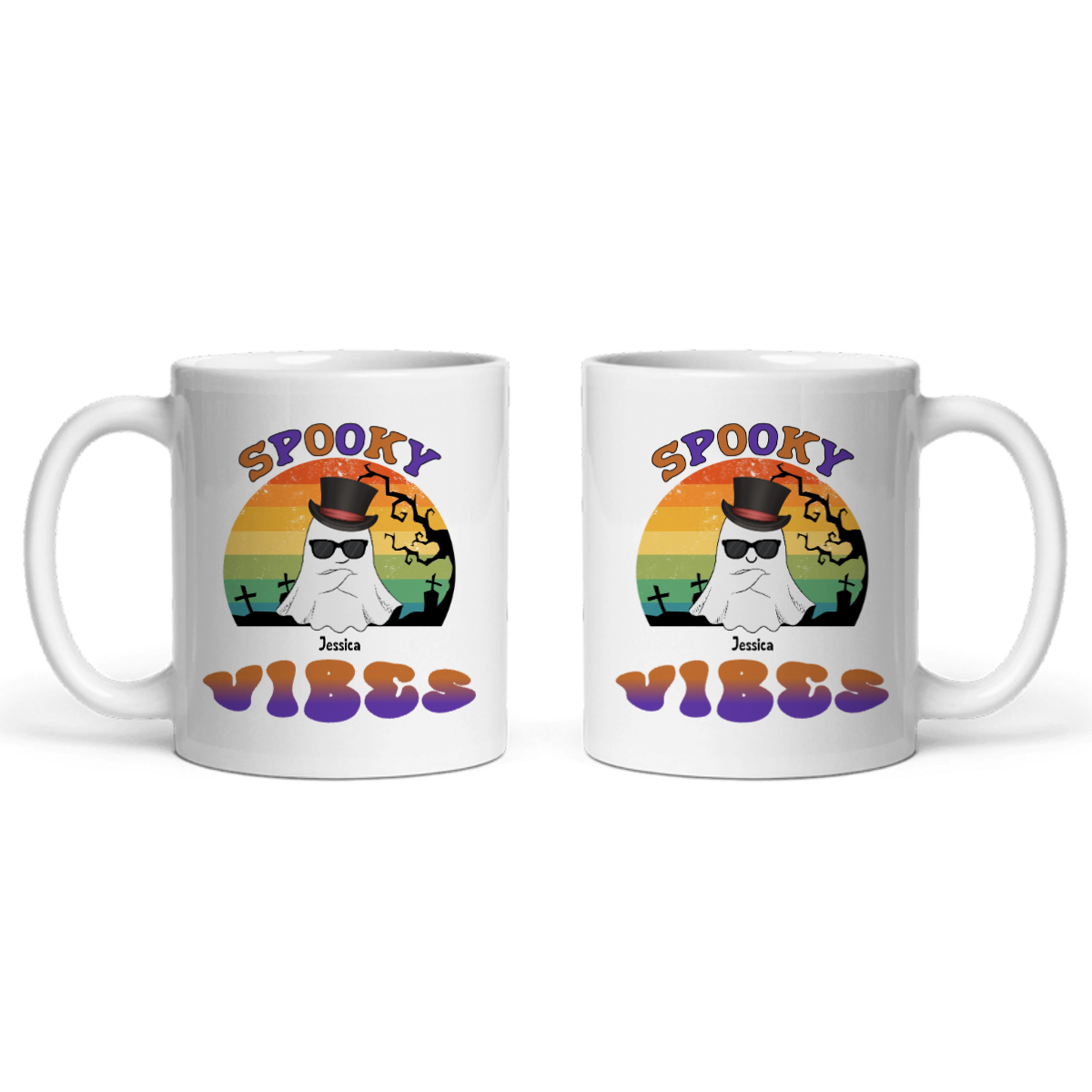 Gruselige Vibes Halloween Keramiktasse
