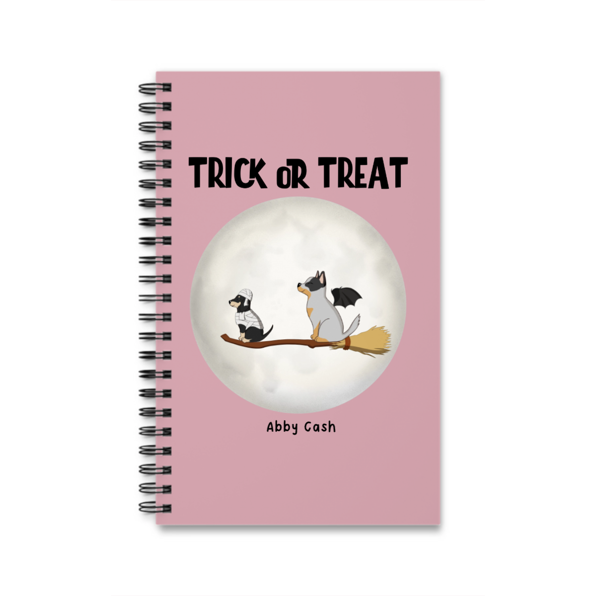 Süßes oder Saures Hunde Halloween Spiralnotizbuch