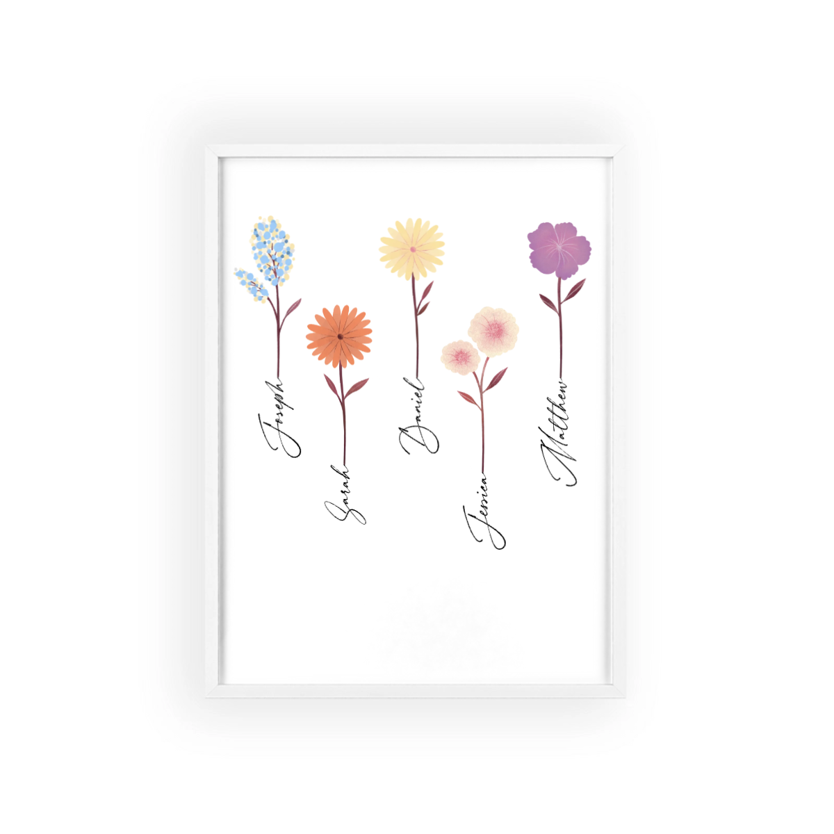 Unser Garten Poster mit Holzrahmen