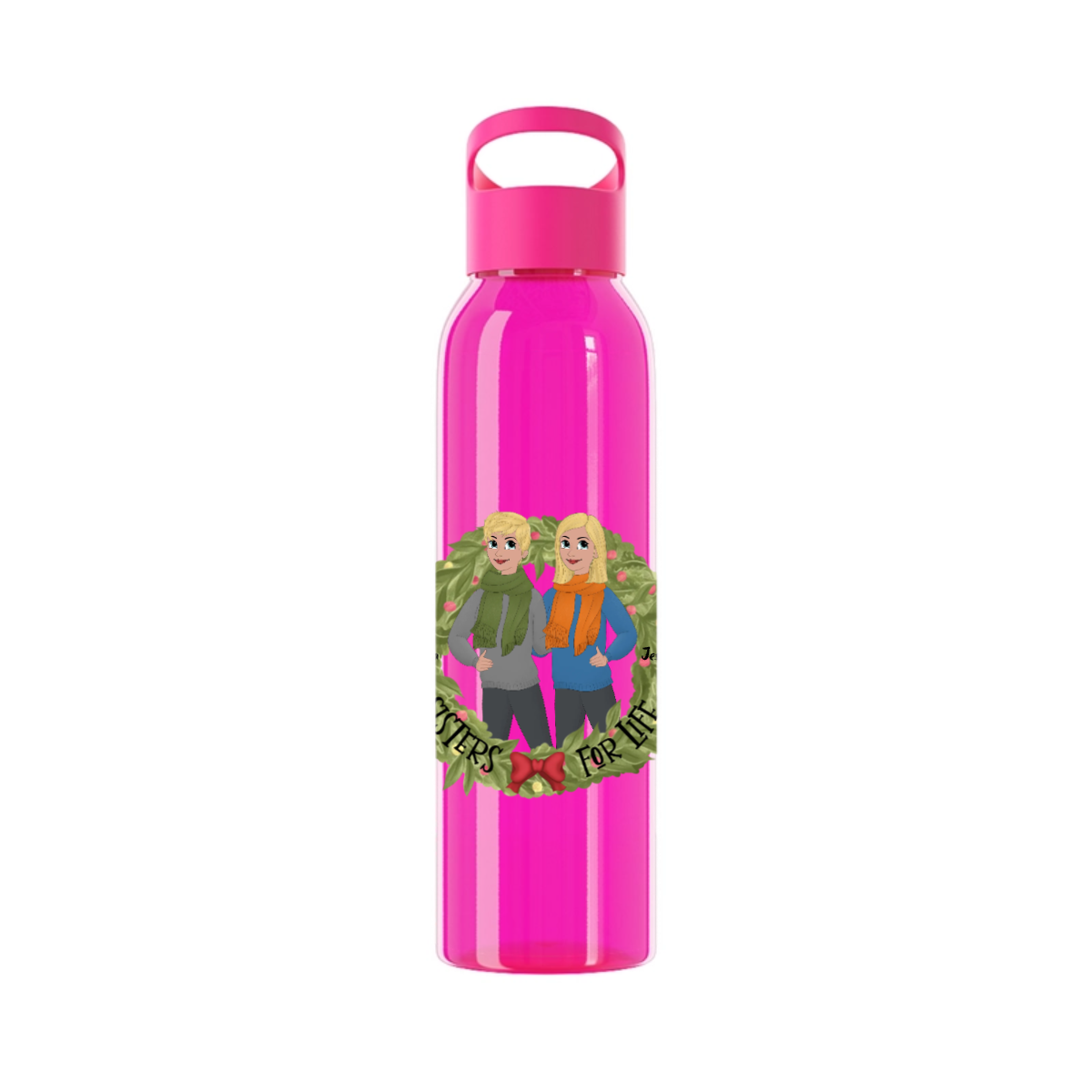 Schwestern fürs Leben Weihnacht Wasserflasche 650 ml