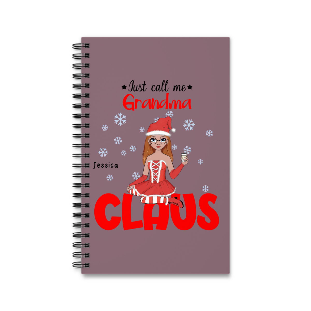 Nenn mich Oma Klaus Weihnacht Spiralnotizbuch