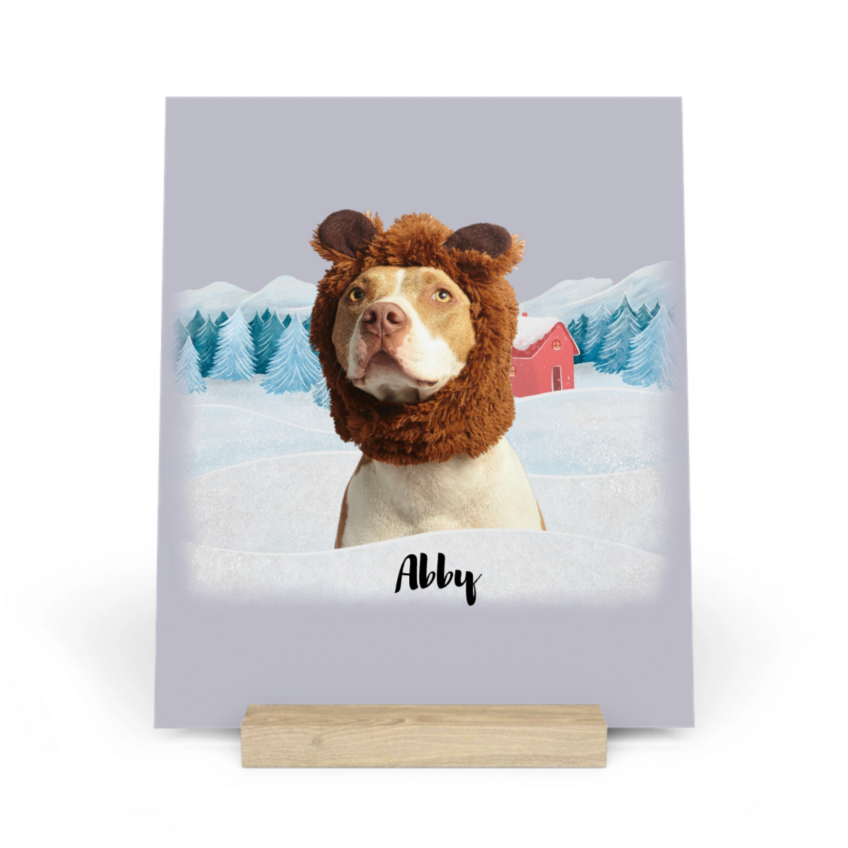 Weihnachten mit meinem Haustier Galerietafel mit Ständer