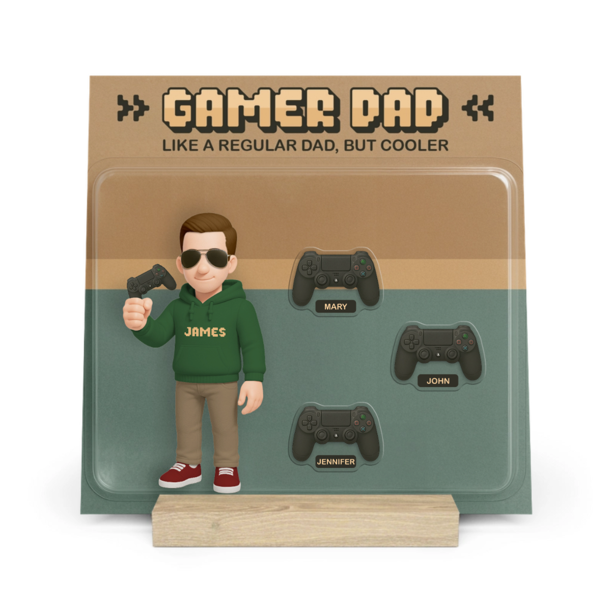 Gamer Papa Galerietafel mit Ständer