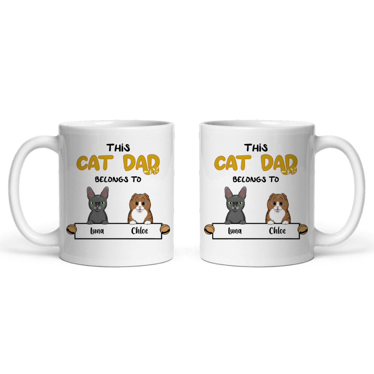 Dieser Katzenpapa gehört zu Keramiktasse