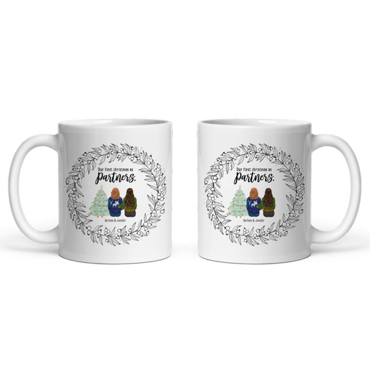 Unser erstes Weihnachten als Partner Keramiktasse
