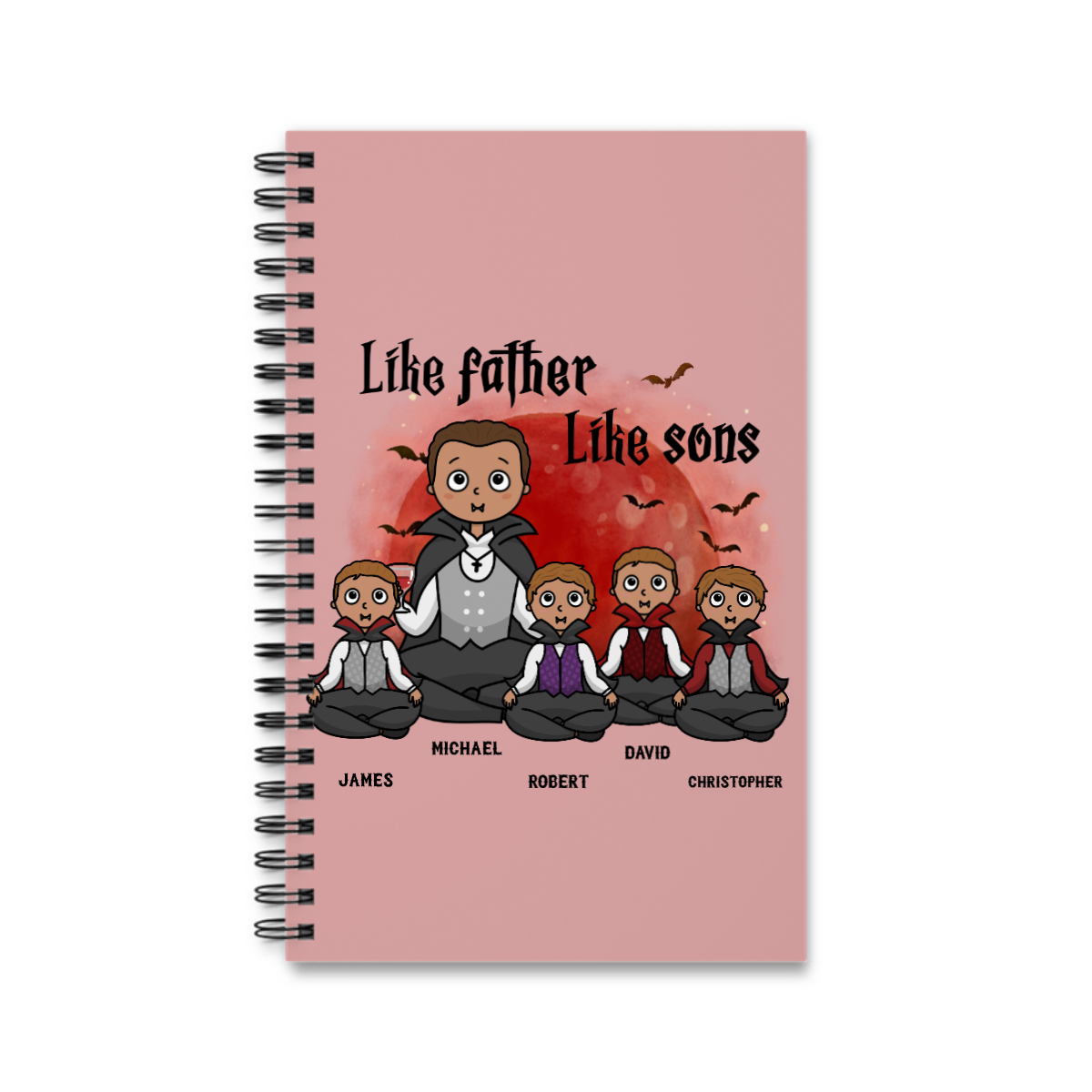 Wie der Vater, so der Sohn Halloween Spiralnotizbuch