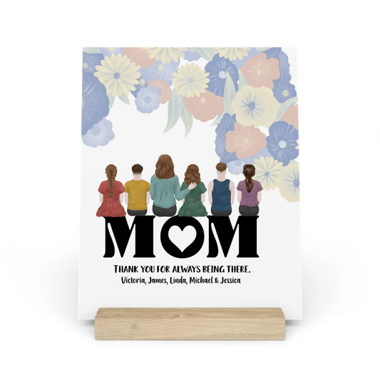 Mama, danke dass du da bist Galerietafel mit Ständer