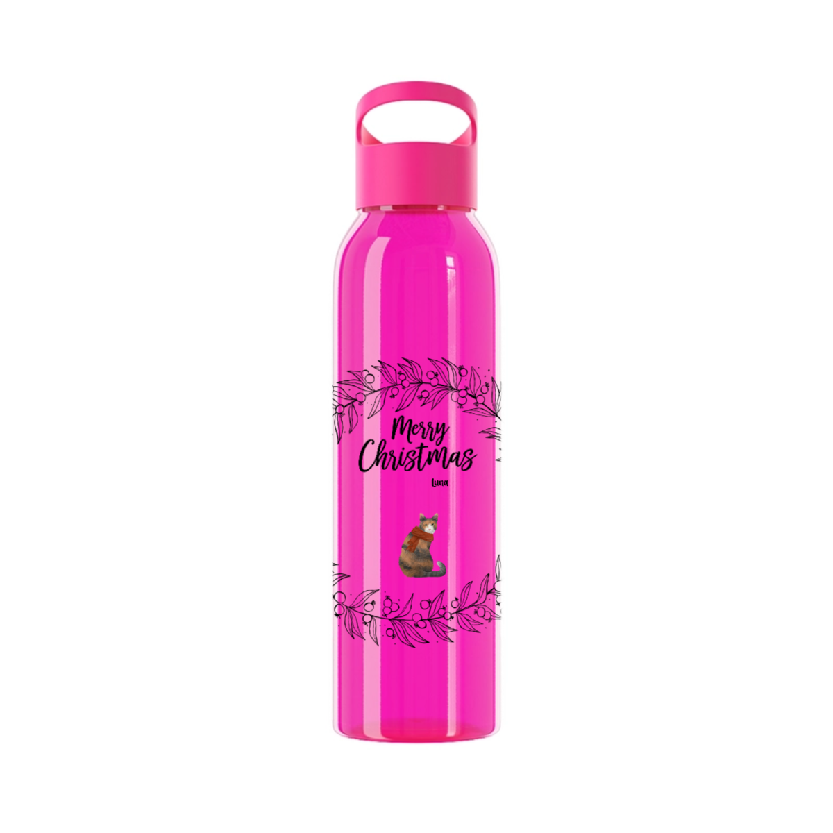 Frohe Haustier Weihnachten Wasserflasche 650 ml