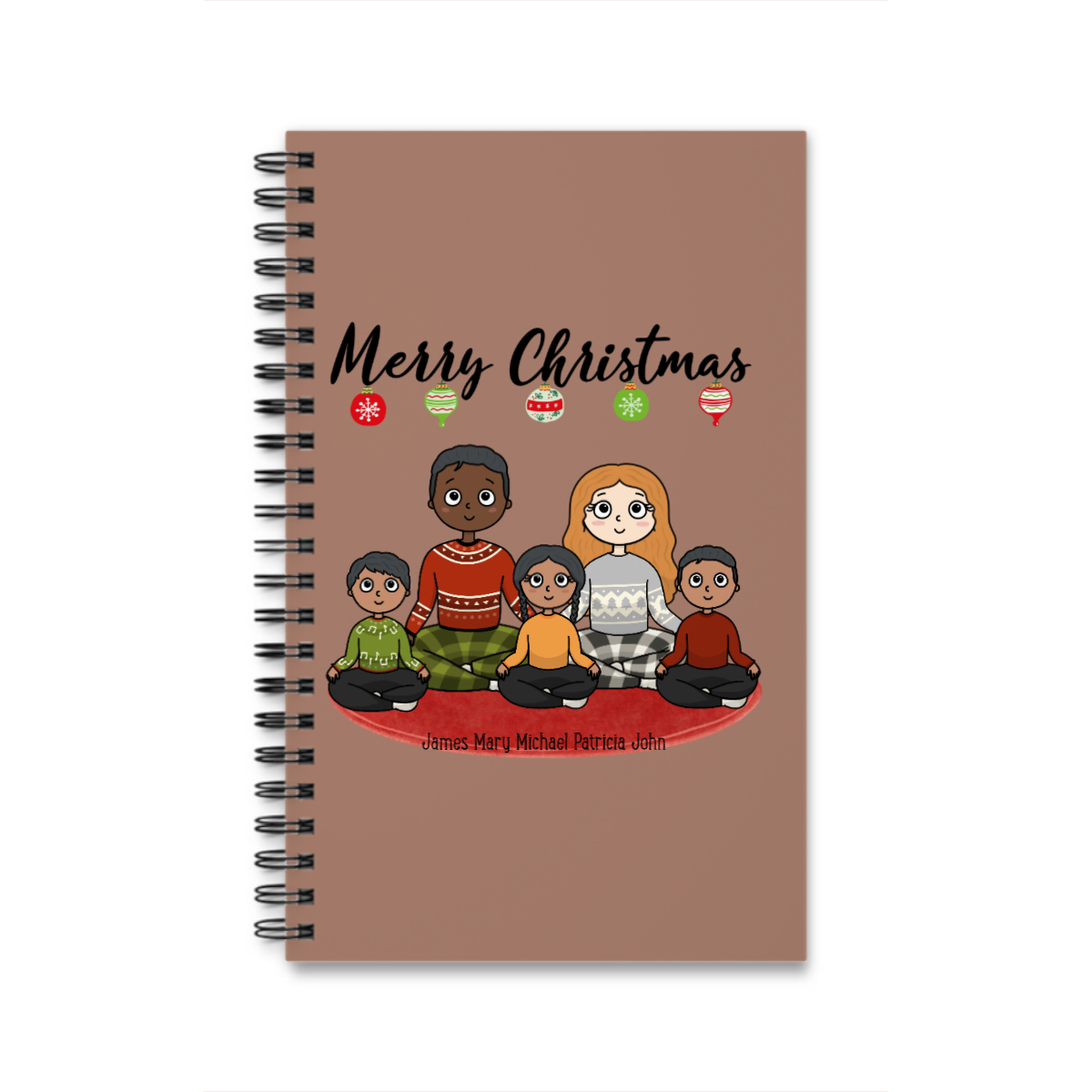 Frohe Weihnachten Spiralnotizbuch