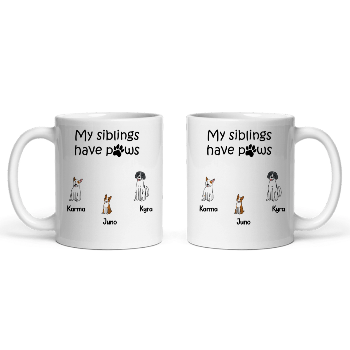 Meine Geschwister haben Pfoten Keramiktasse