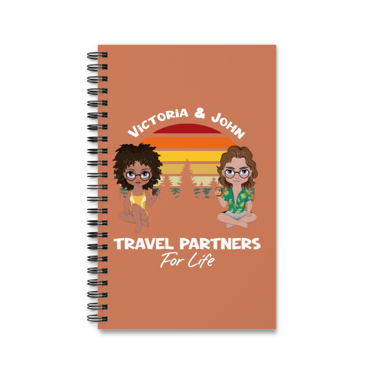 Reisepartner fürs Leben Spiralnotizbuch