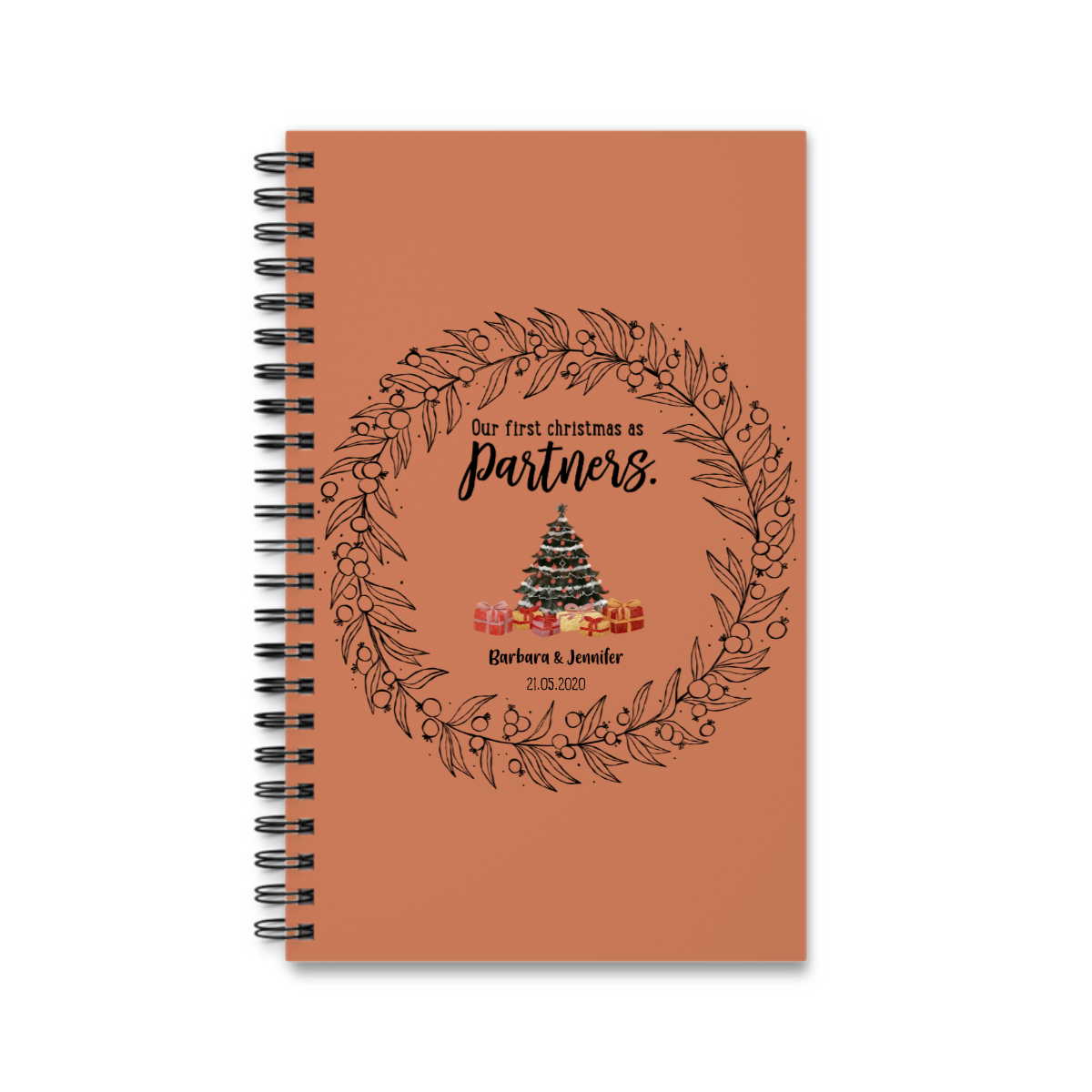 Unser erstes Weihnachten als Partner Spiralnotizbuch