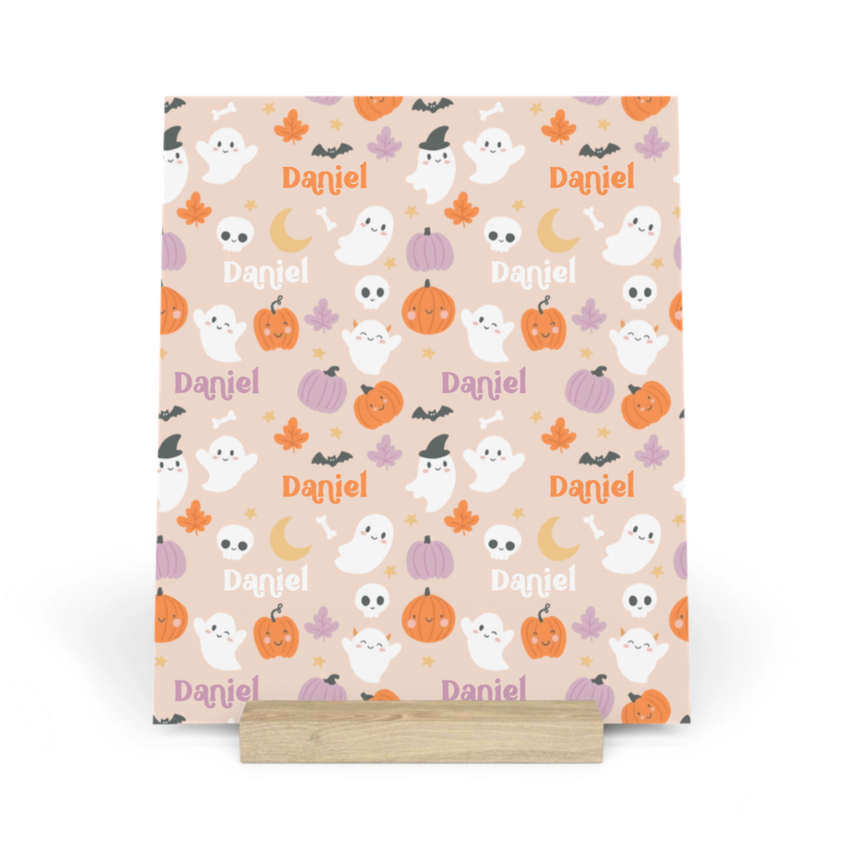 Namensmuster Halloween Galerietafel mit Ständer