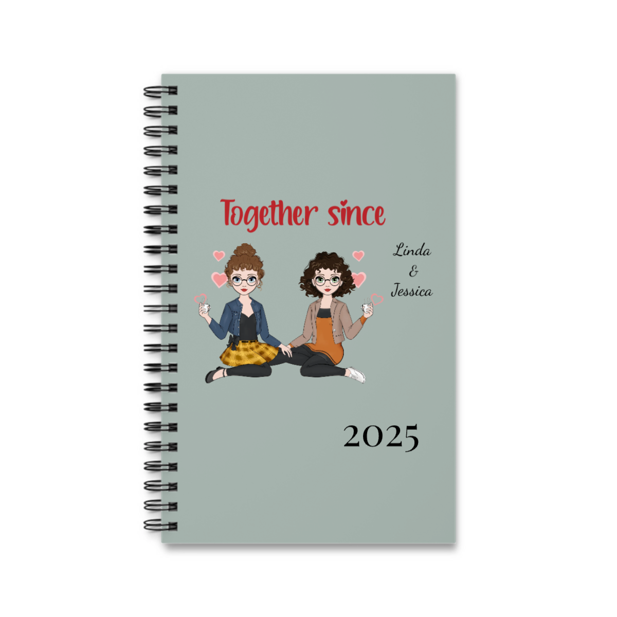 Zusammen seit Spiralnotizbuch