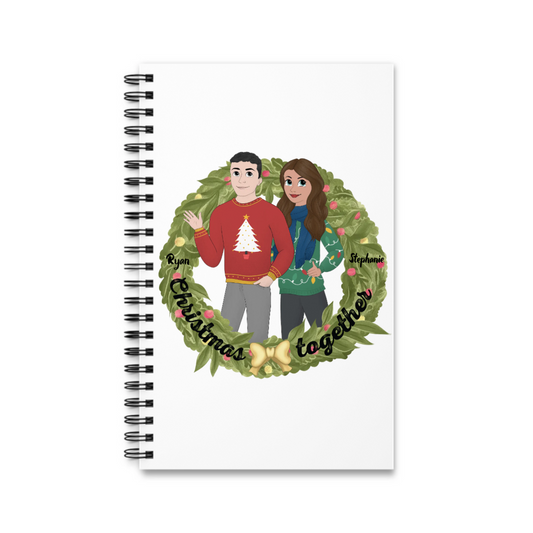 Weihnachten zusammen Spiralnotizbuch