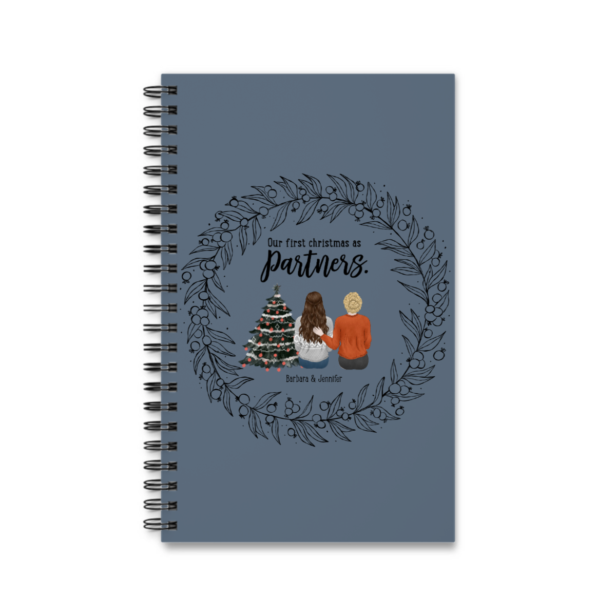 Unser erstes Weihnachten als Partner Spiralnotizbuch