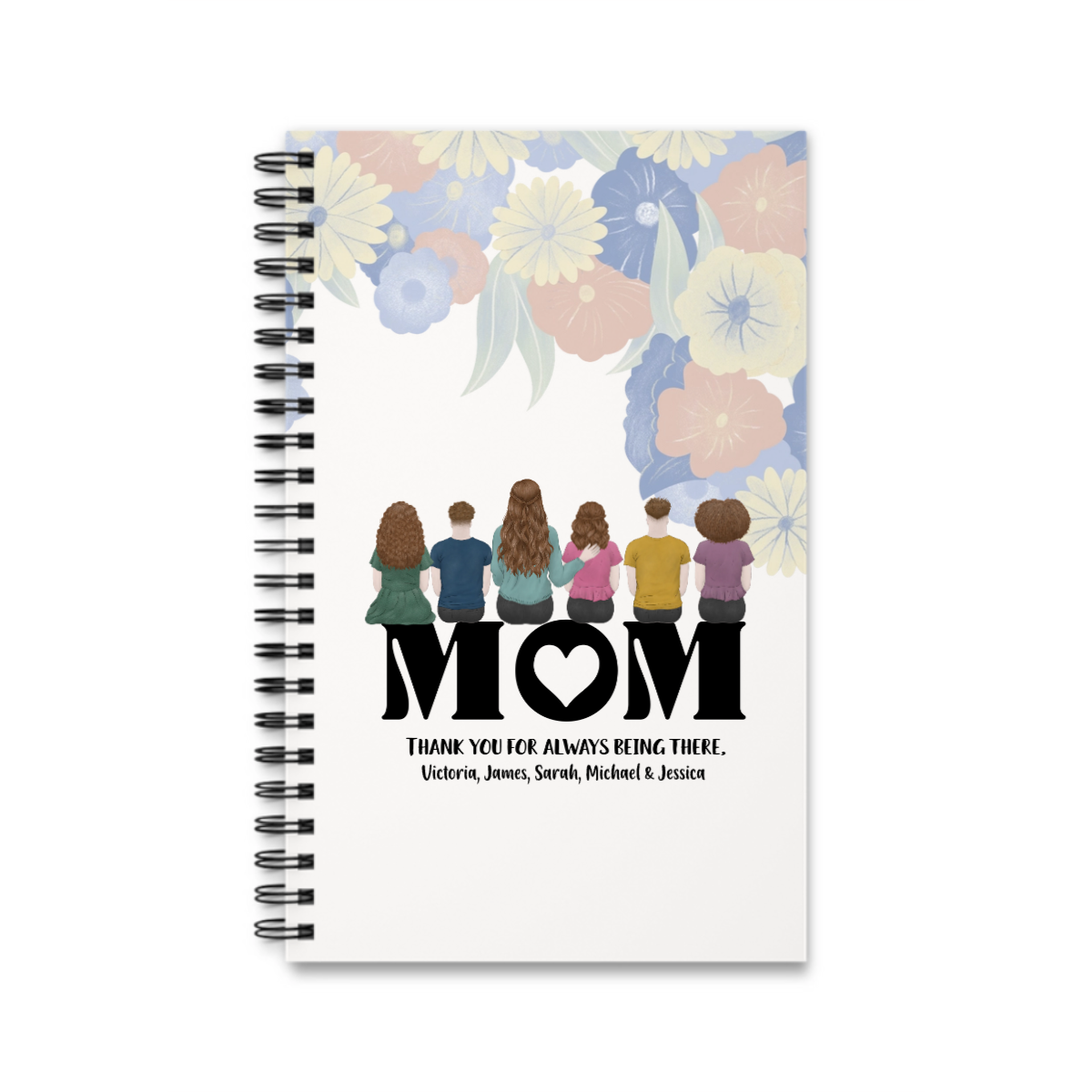 Mama, danke, dass du da bist Spiralnotizbuch
