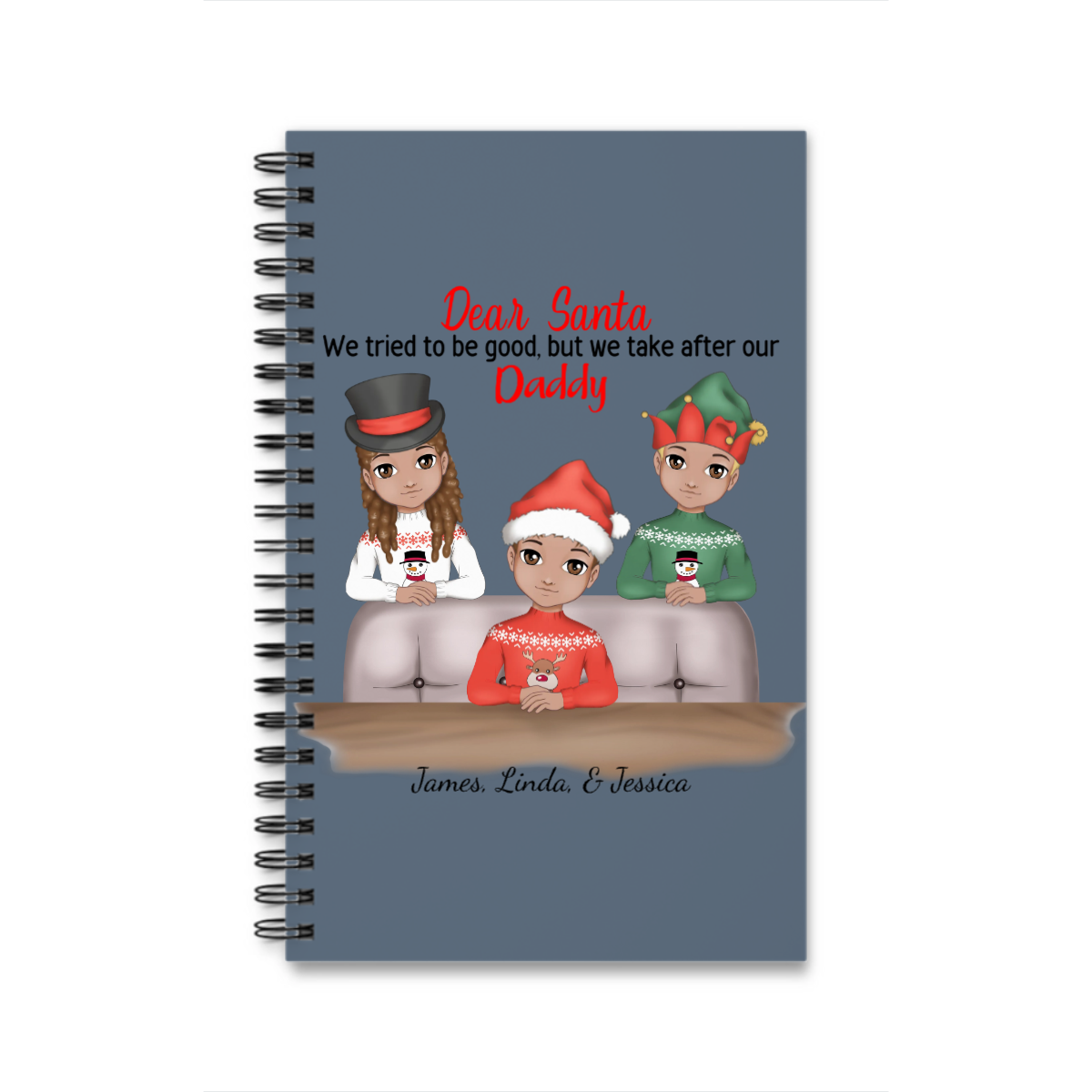 Lieber Weihnachtsmann Spiralnotizbuch