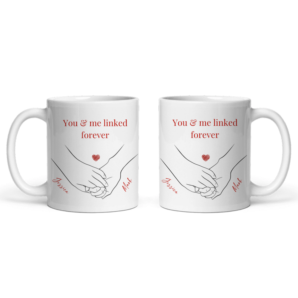 Du & Ich für immer verbunden Keramiktasse